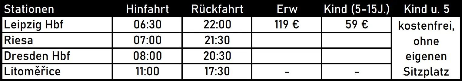 InterTourex GmbH Fahrplan